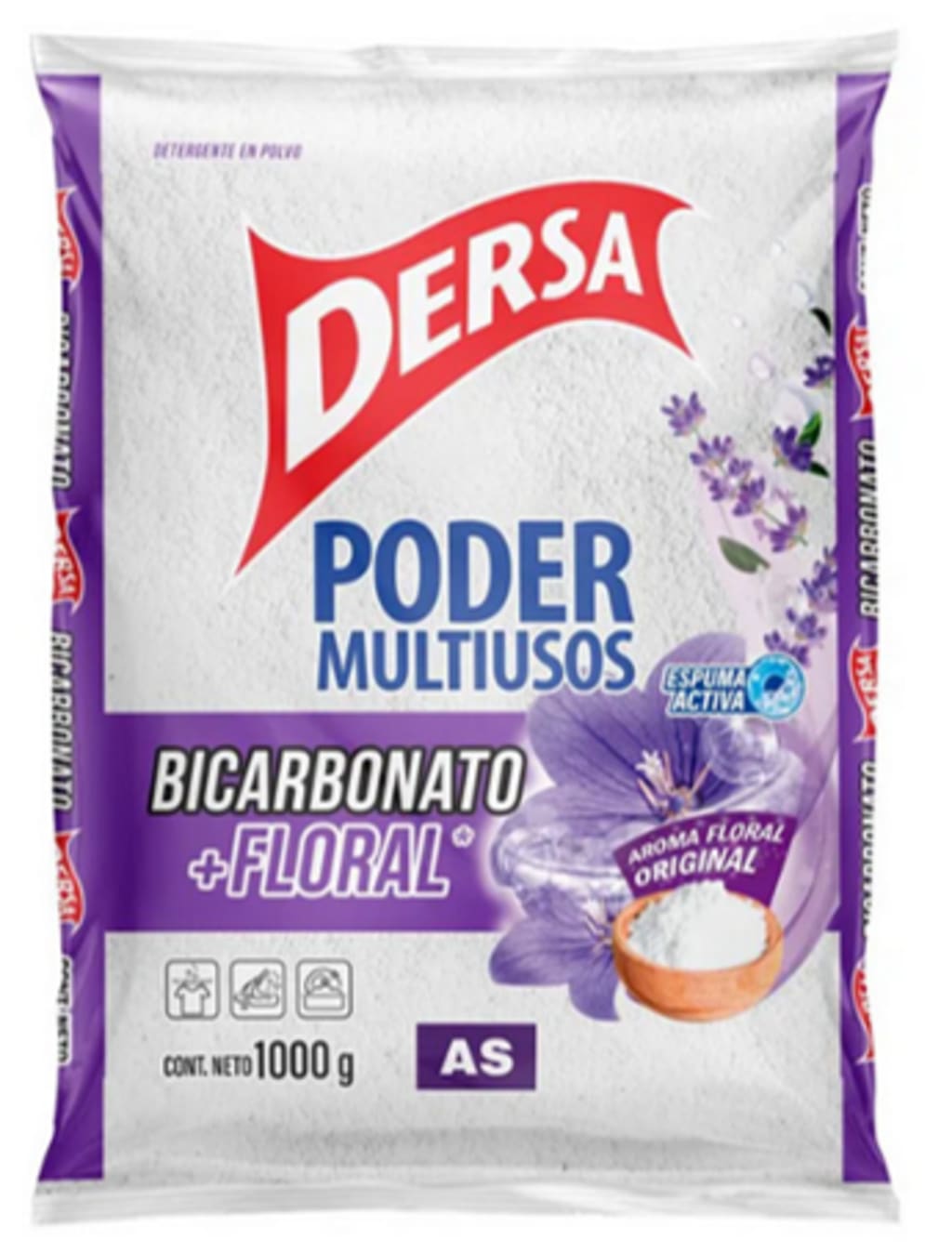 DETERG. DERSA AS BICARBONATO FLORAL 1000 GRS