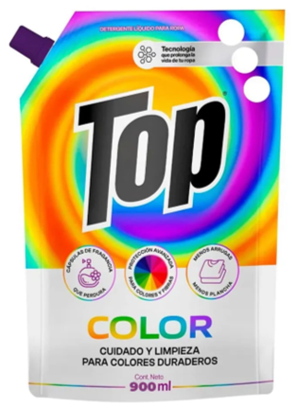 DETERGENTE LIQUIDO TOP COLOR DOYPACK 900 ML x 12
