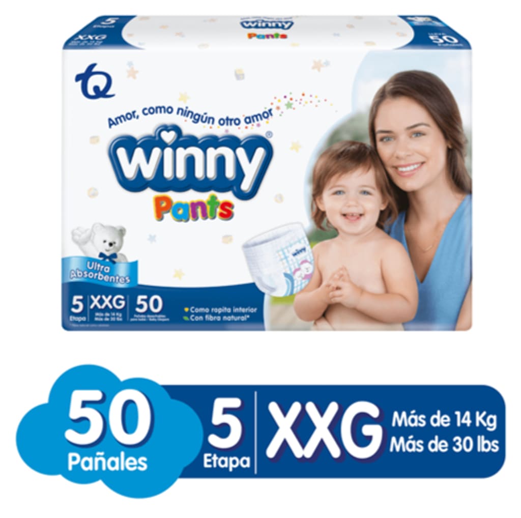 PAÑAL WINNY PANTS AZUL E5 50 UNDS x 4