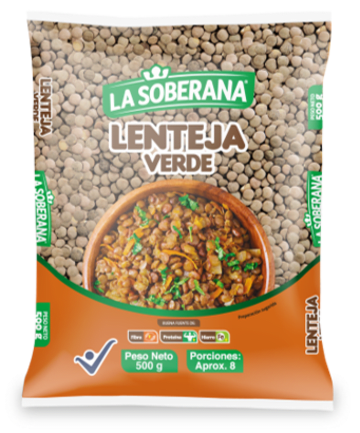 LENTEJA SOBERANA 460 GRAMOS x 25