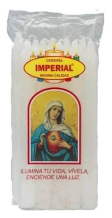 VELAS IMPERIAL GRUESA 4SG (20 MM x 17 CMS) x 4 UNDS