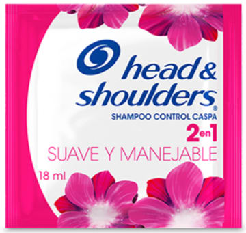 CHAMPU H&S 2EN1 SUAVE Y MANEJABLE 18 ML x 12 SOBRES x 25 DPL