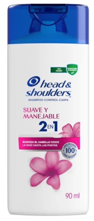 CHAMPU H&S 2EN1 SUAVE Y MANEJABLE 90 ML x 24