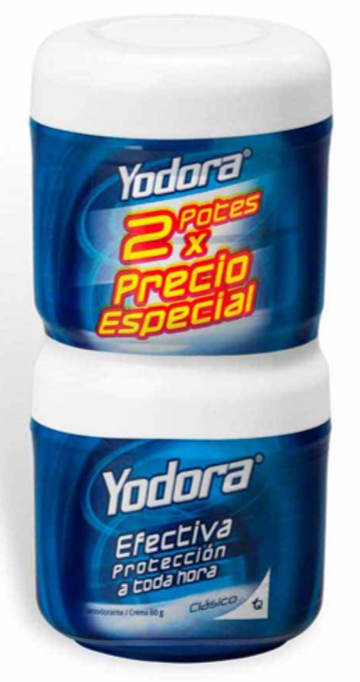 DESODORANTE YODORA CREMA 60 GRAMOS x 2 $ ESPECIAL