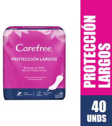 PROTECTOR CAREFREE LARGOS 40 UNDS