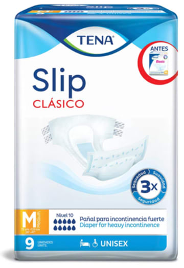 TENA BASIC / SLIP CLASICO MEDIANO (M) 9 UNDS