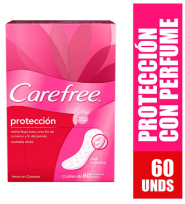 PROTECTOR CAREFREE REGULAR CON PERFUME 60 UNDS