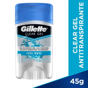 DESODORANTE GILLETE CLEAR GEL COOL WAVE 45 GRS