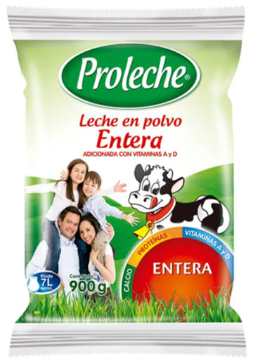 LECHE EN POLVO PROLECHE ENTERA BOLSA 900 GRS