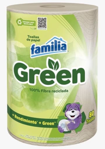 TOALLA FAMILIA COCINA GREEN TRIPLE HOJA 80 HOJAS x 12
