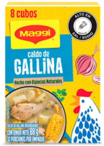 CALDO MAGGI GALLINA 8 CUBOS (88 GRS) x 36