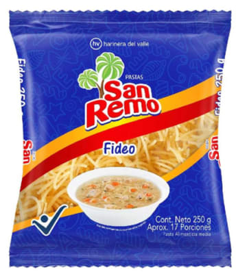 PASTA SAN REMO FIDEOS 250 GRS