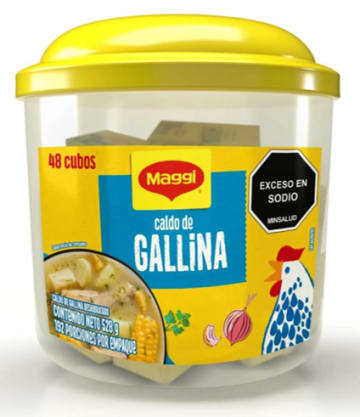 CALDO MAGGI GALLINA 48 CUBOS TARRO (528 GRS) x 12