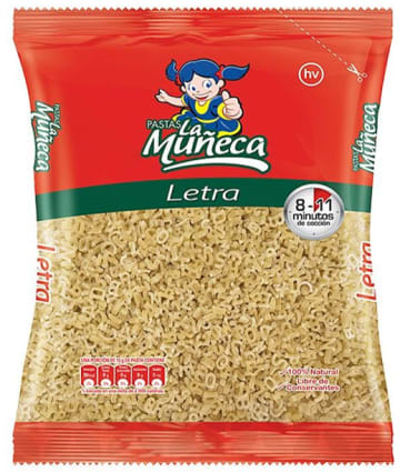 PASTA LA MUÑECA LETRAS 250 GRS