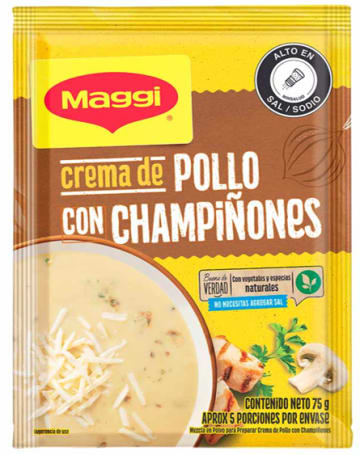 CREMA GOURMET MAGGI POLLO CHAMPIÑONES 60 GRS