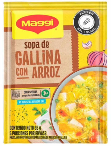 SOPA MAGGI CASERA GALLINA CON ARROZ x 24 SOBRES