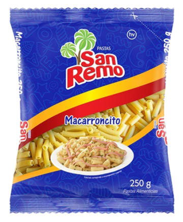 PASTA SAN REMO MACARRONCITO 250 GRS x 24