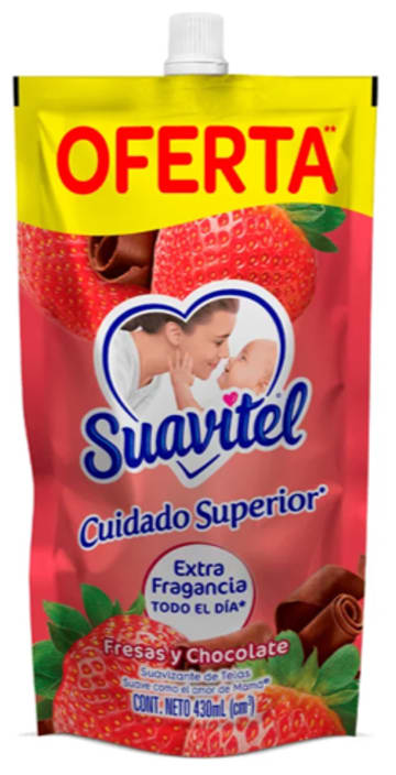 SUAVIZANTE SUAVITEL SUPERIOR FRESA CHOCOLATE 430 ML