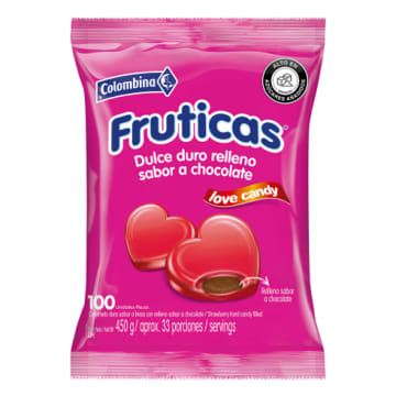 CONFITE FRUTICAS CORAZON LOVE CANDY 100 UNDS x 16