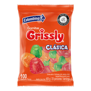 GOMAS GRISSLY CLASICA BOLSA 400 GRS (100 UNDS) x 28