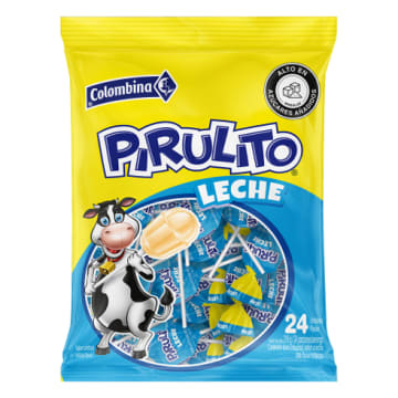 CHUPETA PIRULITO COLOMBINA LECHE 24 UNDS