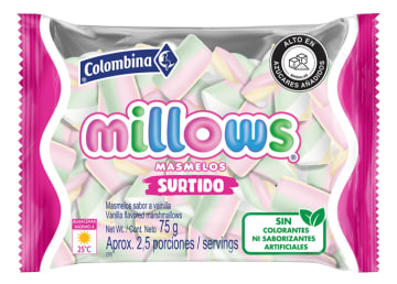 MASMELOS MILLOWS SURTIDOS 145 GRS x 12