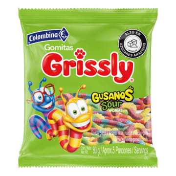 GOMAS GRISSLY GUSANOS 70 GRS
