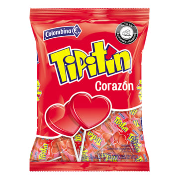 CHUPETA TIPITIN CORAZON 25 UNDS x 30 UNDS