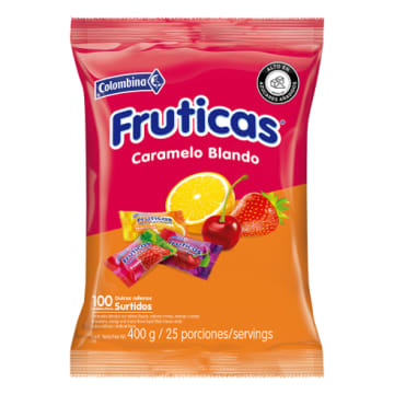 CONFITE FRUTICAS CARAMELO BLANDO 100 UNDS x 16