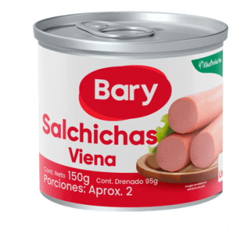 SALCHICHA TIPO VIENA BARY LATA 150 GRS x 48