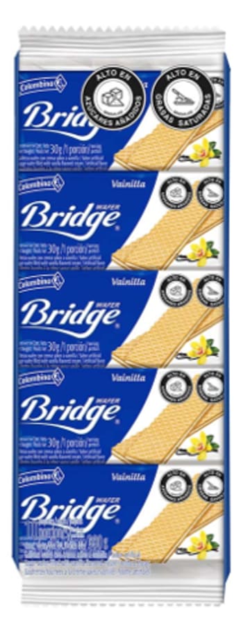 GALLETA WAFFER BRIDGE VAINILLA 10 UNDS