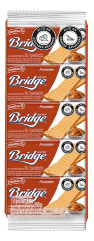 GALLETA WAFFER BRIDGE AREQUIPE 10 UNDS x 24
