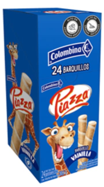 BARQUILLO PIAZZA JIRAFA VAINILLA 24 UNDS
