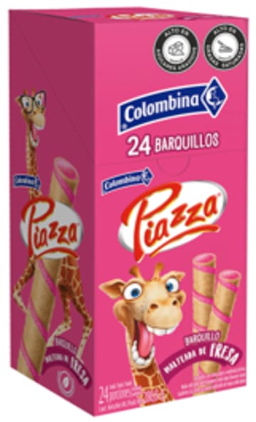 BARQUILLO PIAZZA JIRAFA MALTEADA DE FRESA 24 UNDS