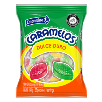 CONFITE CARAMELOS (BANANAS) COLOMBINA 100 UNDS x 24