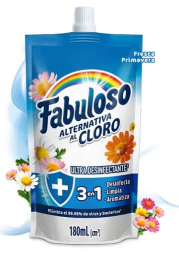 LIMPIADOR FABULOSO ALTERNATIVA AL CLORO PRIMAVERA 180 ML