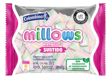 MASMELOS MILLOWS SURTIDOS 35 GRS