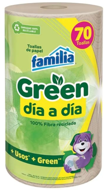 TOALLA FAMILIA COCINA GREEN DIA A DIA 70 HOJAS