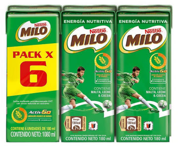 MILO LIQUIDO RTD TETRAPACK 180 ML x 6 UNDS x 4