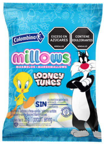 MASMELOS MILLOWS LOONEY TUNES 35 GRS x 30