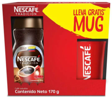 CAFE NESCAFE FRASCO 170 GRAMOS + MUG NESCAFE