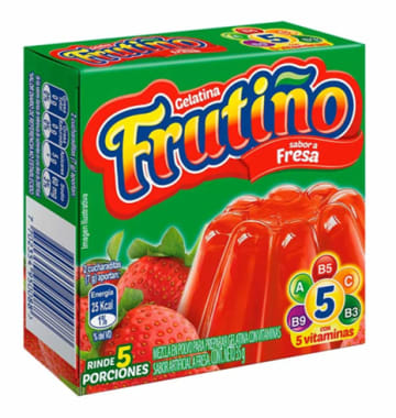 GELATINA FRUTIÑO FRESA 5 PORCIONES