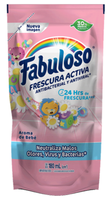 LIMPIADOR FABULOSO ANTIBACTERIAL BEBE 180 ML