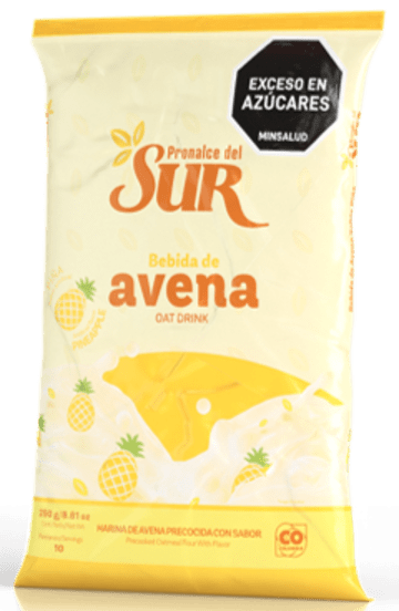 AVENA DEL SUR BOLSA SABOR PIÑA 200 GRS