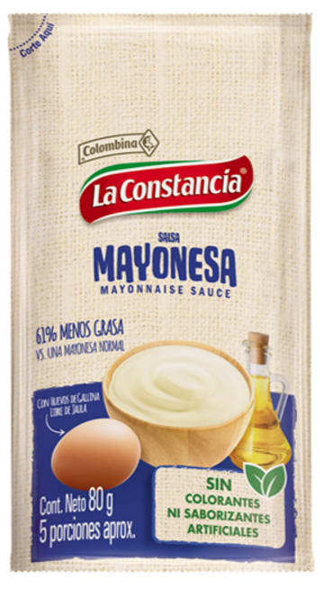 MAYONESA CONSTANCIA 80 GRS 12 SOBRES x 6 DPL