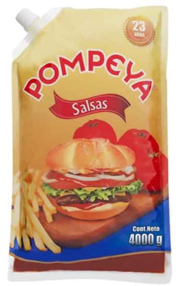 SALSA BBQ POMPEYA BOLSA 4000 GRS x 6