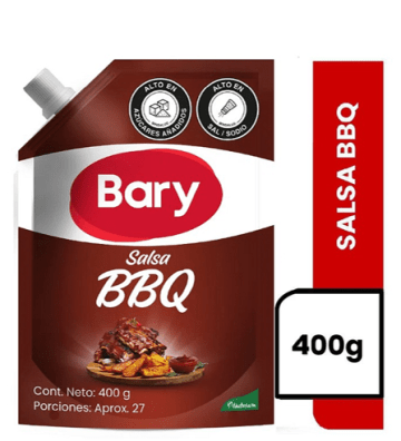 SALSA BBQ BARY DOYPACK CON VALVULA 400 GRS