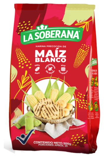 PRECOCIDO DE MAIZ SOBERANA BLANCA 500 GRS