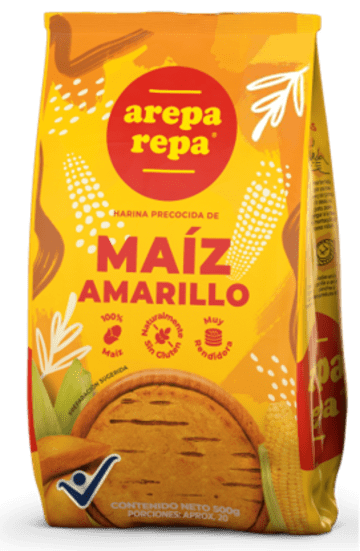 PRECOCIDO DE MAIZ AREPA REPA AMARILLA 500 GRS x 24