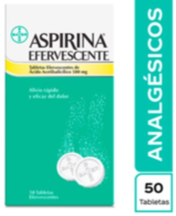 ASPIRINA EFERVESCENTE x 50 TABLETAS (PLEGADIZA)